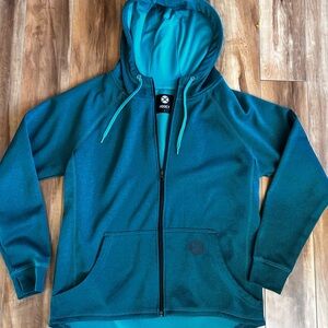 Hooey Teal Full-Zip Hoodie